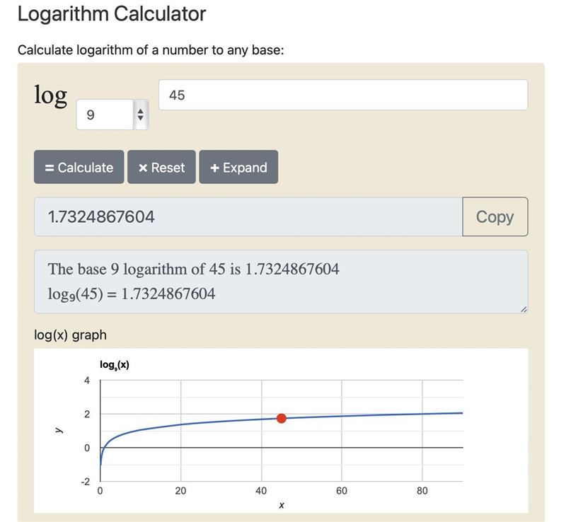 45=9^(√(x) ) Solving Exponential equations using logs. Round any decimal answers to-example-1