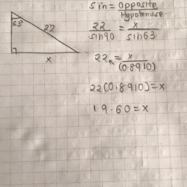 Fiind the value of x. 63° 22-example-1