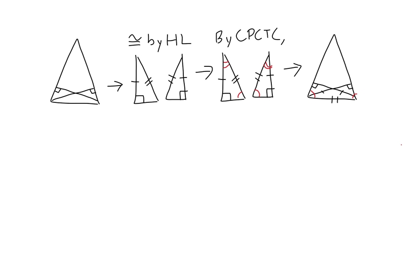 Prove that a triangle with two congruent altitudes is an isoceles triangle.-example-1