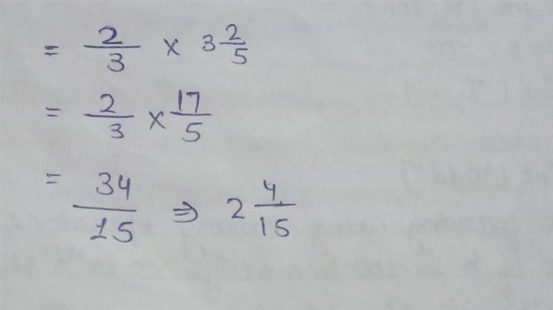 What is the product of 2/3 and 3 2/5-example-1