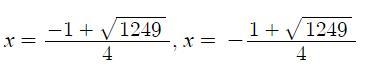 Help Activity: 2x²2+2x-312=0​-example-1