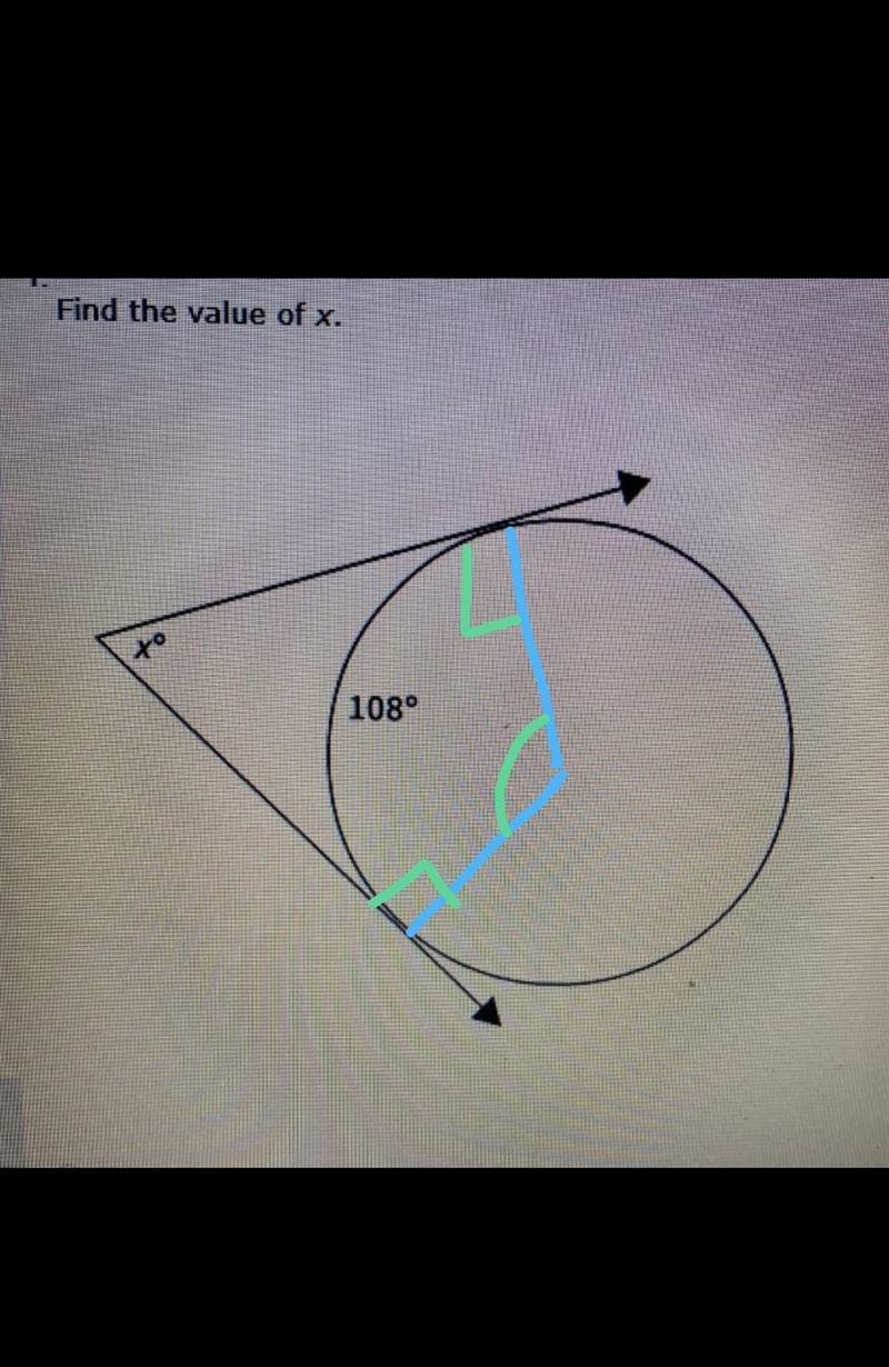 Find the Value of x a.86 b.79 c.65 .72-example-1