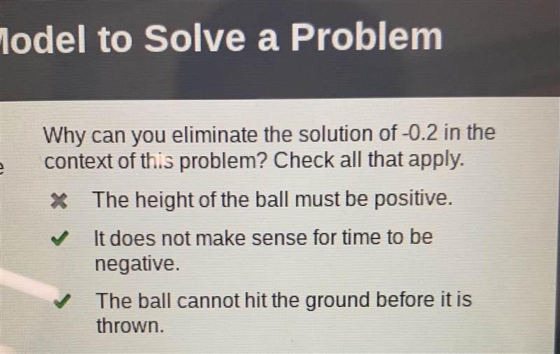 Why can you eliminate the solution of -0.2 in the context of this problem? Check all-example-1