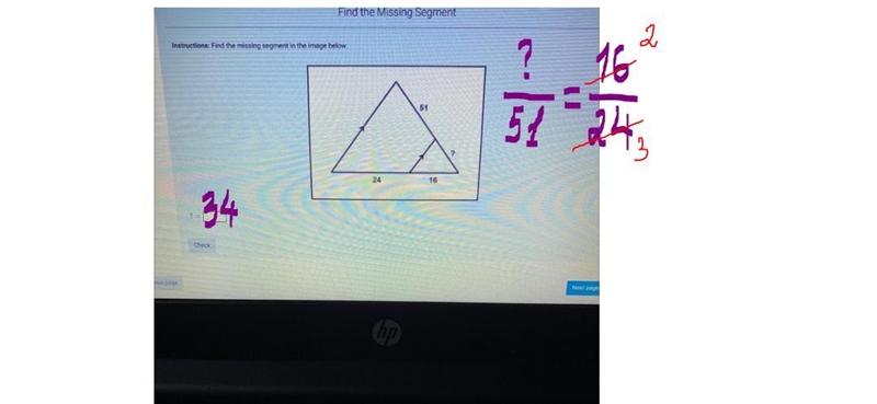 Find the missing segment in the image below-example-1