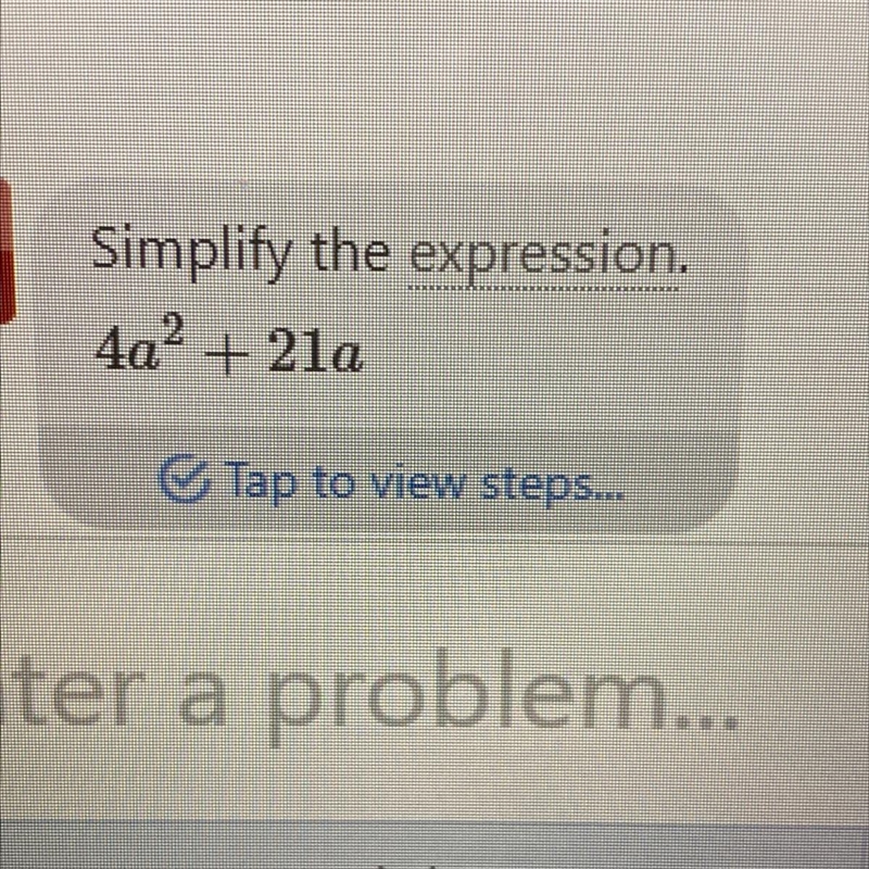 Simplify 3a(2a+7)-2a²-example-1