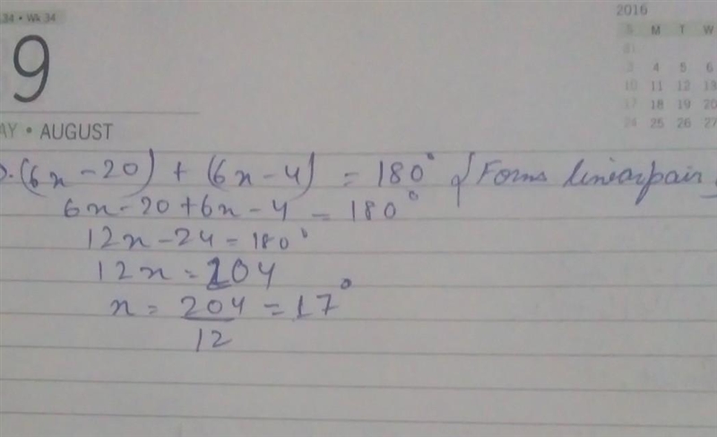 Given m||n, find the value of x. + mm (6x-20) (6x-4) PLS HELP ASAP-example-1