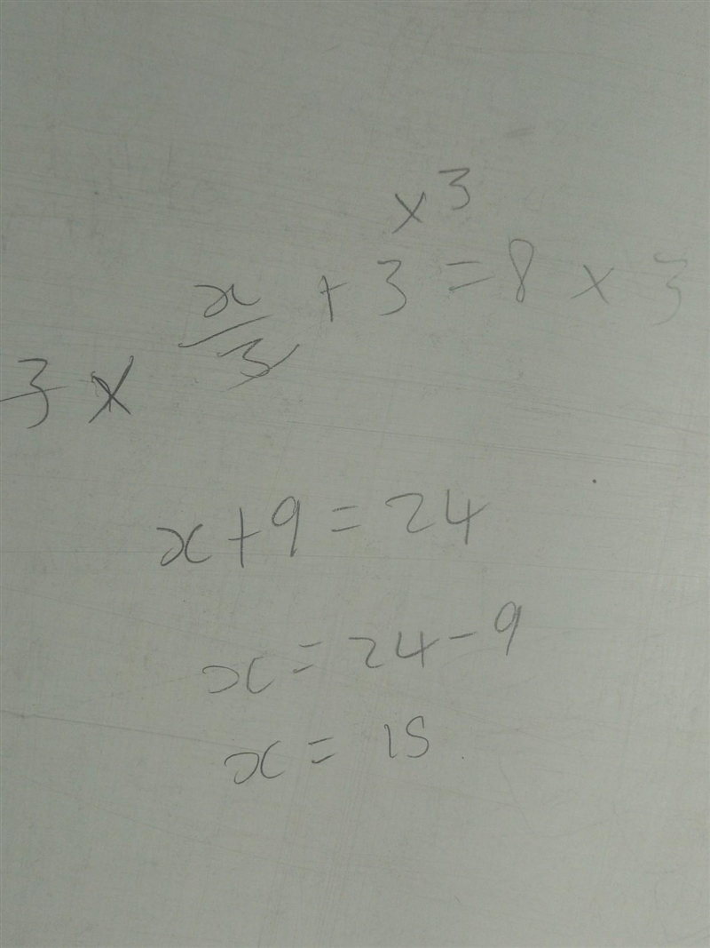 A certain number was divided my 3; 3 was added to to the result. the final answer-example-1