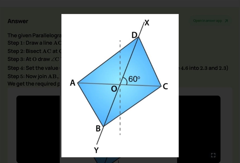 construct a parallelogram abcd in which diagonal ac 3.8 diagonal bd= 4.6cm and the-example-1