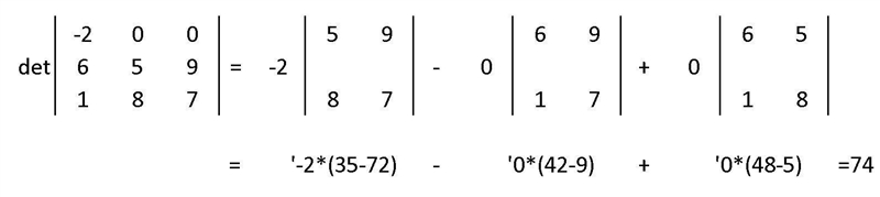 Evaluate the given​ third-order determinant.-example-1