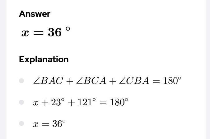 Find the value of x in the triangle.​-example-1