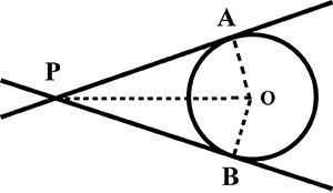 Two tangents drawn to a circle from a point outside it, are equal in length.prove-example-1