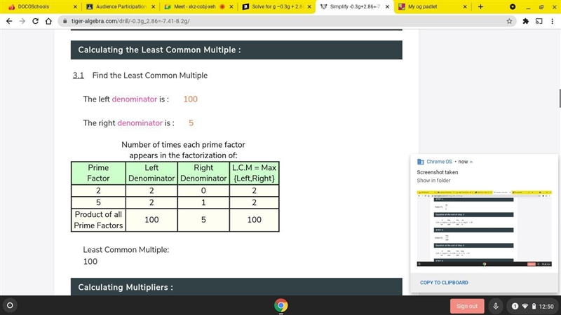 Solve for g –0.3g + 2.86 = –7.41 − 8.2g-example-1