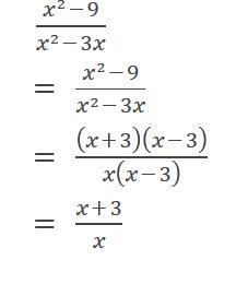 What is the answer to x²-9 over x²-3x-example-1