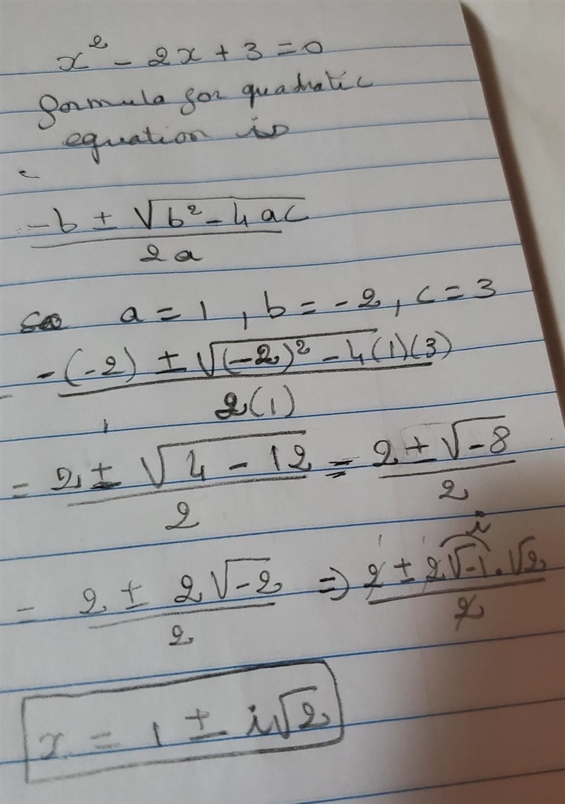 What are the roots of this equation x^2-2x+3=0-example-1