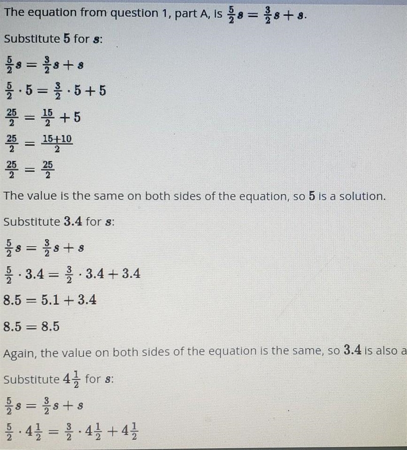 Part B Substitute 5, 3.4, and 4 Into the equation from question 1, part A. Which of-example-1