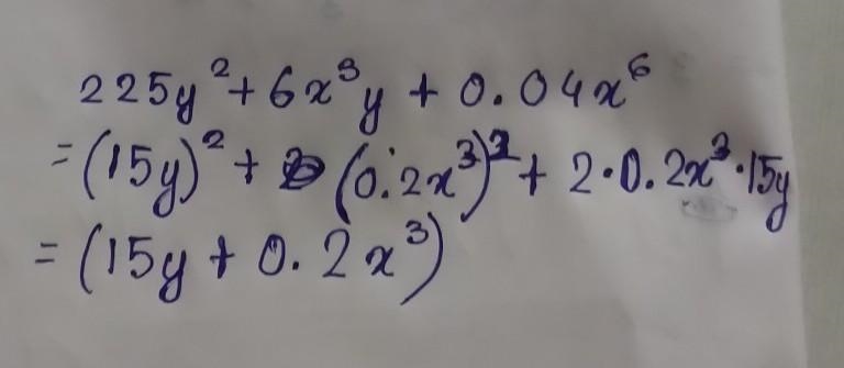 Replace ∗ with a monomial so that the derived equality will be an identity: (15y + ∗ )2 = 225y-example-1