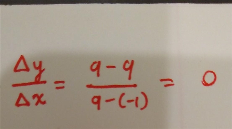 Find the slope of the line that contains (-1, 9) and (9, 9).-example-1