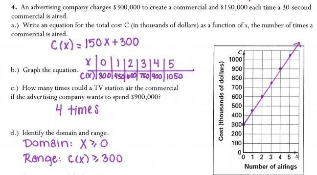 An advertising company charges 150.000 each time a 30-second commercial is aired. The-example-1