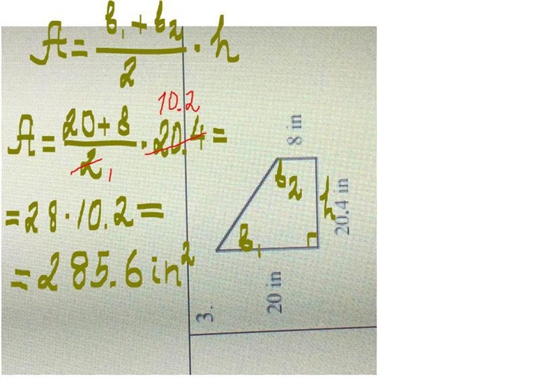 What is the area of this trapezoid? Please find the answer and equation.-example-1