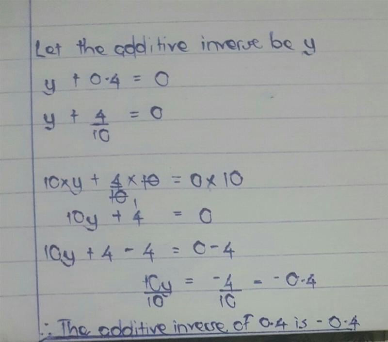 What is the additive inverse of 0.4-example-1