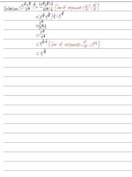 A student simplified the rational expression using the steps shown. (x^2/5 • x^4/5 / x-example-2