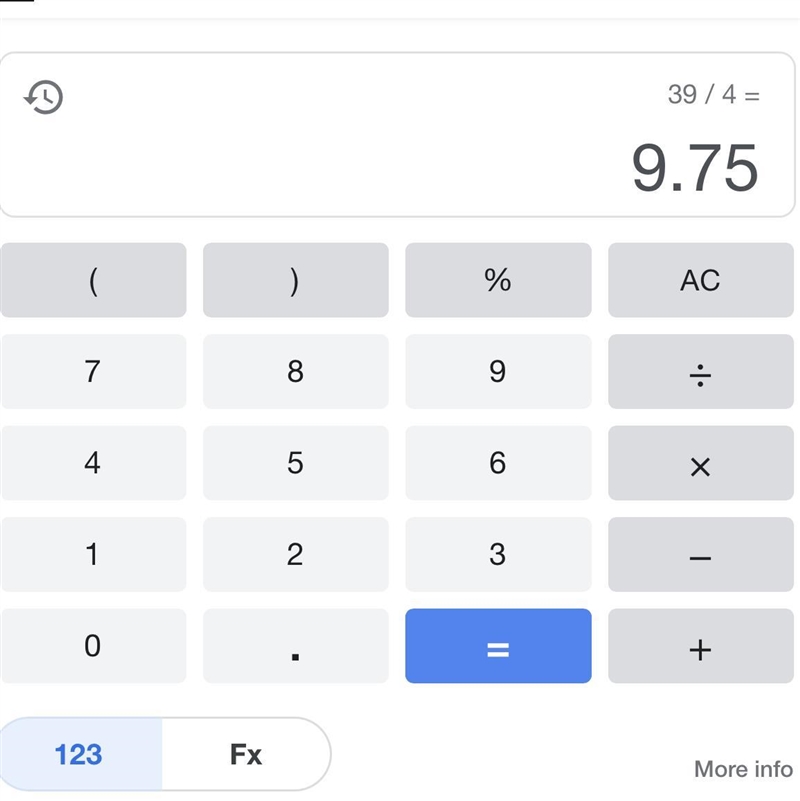 Convert 39/4 into decimal-example-1