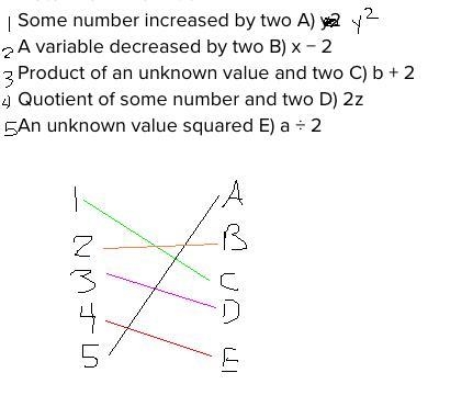 Match the verbal expression (term) with its algebraic expression (definition). Match-example-1