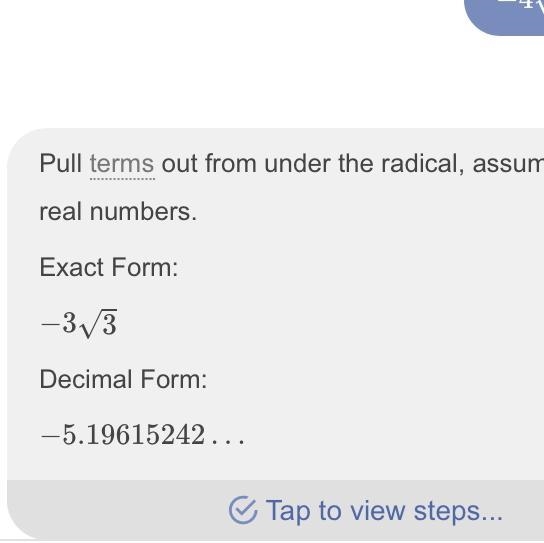 What is -4 square root of 12 + the square root of 75 in simplest radical form?-example-1