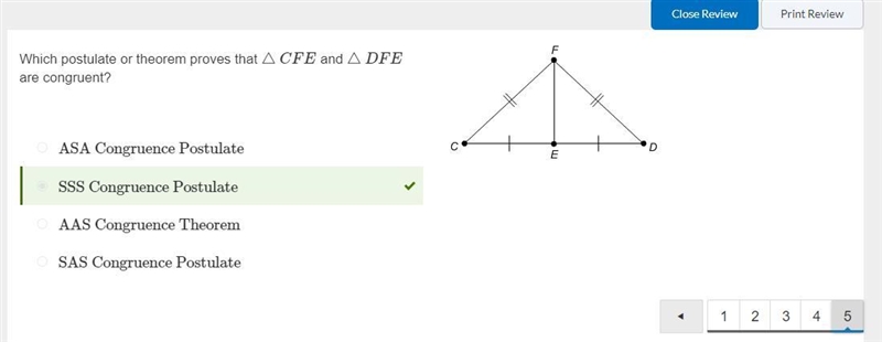 Which postulate or theorem proves that CFE and DFE are congruent? OSSS Congruence-example-1