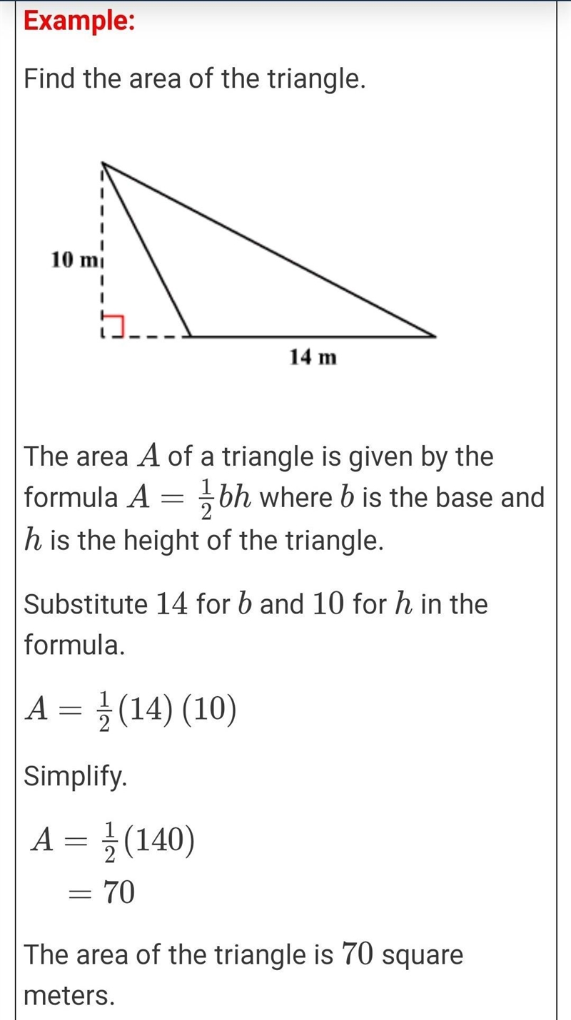 How to solve the area of a triangle-example-1