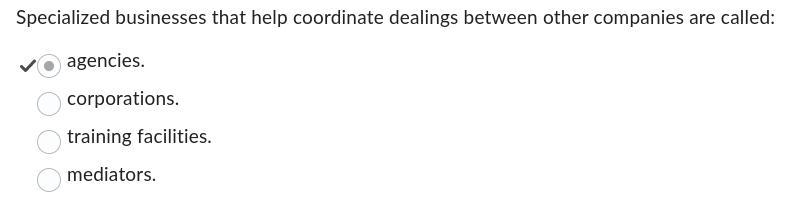 Specialized businesses that help coordinate dealings between other companies are called-example-1