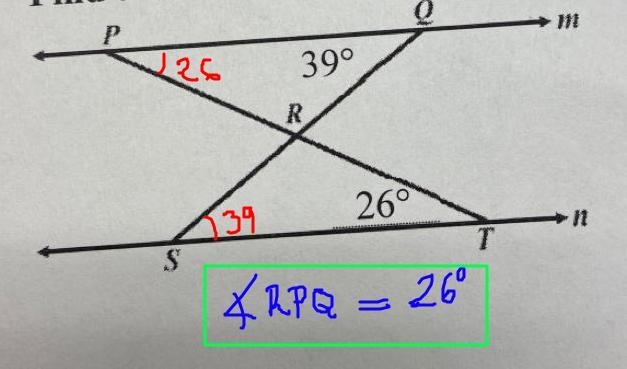 Lines m and n are parallel. Find the measure or-example-1