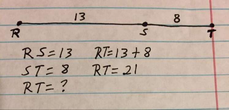 PLEASE HELPPPP!!!! If RS = 13 and ST = 8, find RT.-example-1