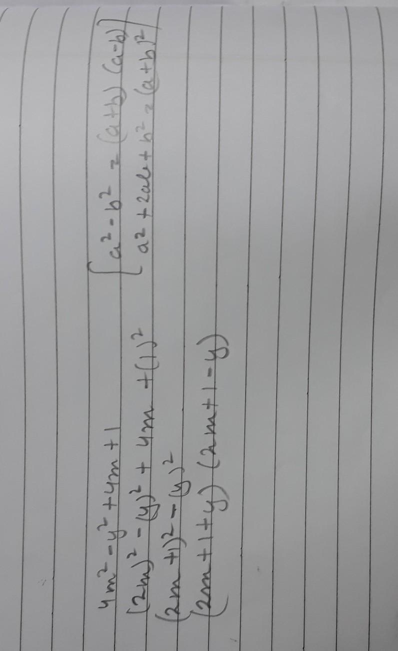 Factorize: 4m^2-y^2+4m+1​-example-1