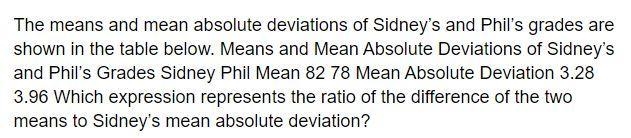 Which expression represents the ratio of the difference of the two means to Sidney-example-1