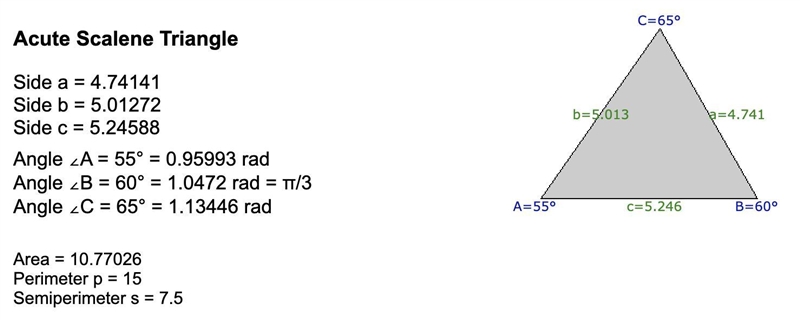 How to construct a triangle if Perimeter and base angle - 15 units, 55° and 60°​-example-1