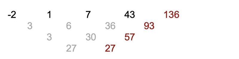 -2, 1, 7, n, 43, ... What is n?-example-1