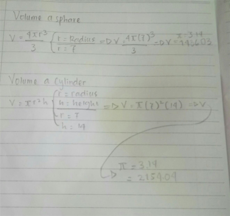 The volume of this cylinder is 1,077.02 cubic inches. What is the radius? Use ​ ≈ 3.14 and-example-1