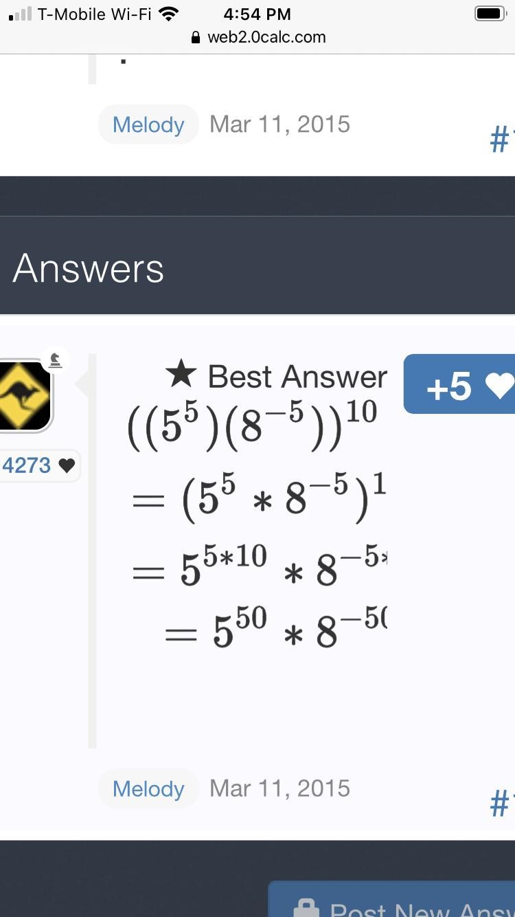 Simplify. Rewrite the expression in the form 5”. (5-8)(5-1) =-example-1