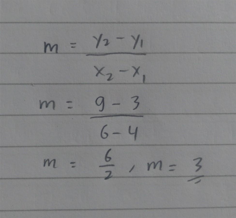 A line intersects the points (4, 3) and (6, 9). What is the slope of the line in simplest-example-1