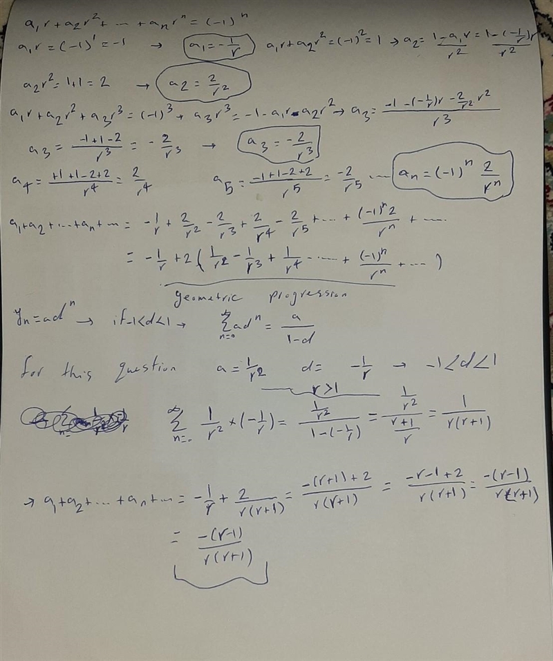 Given 'n' is a positive integer and 'r' is a real number which r > 1 Given the-example-1