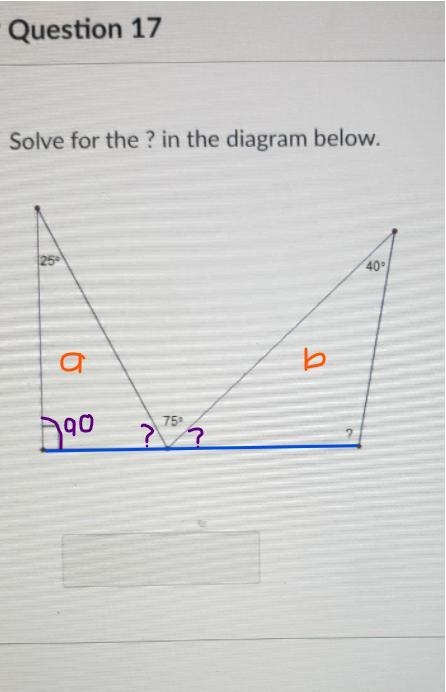 Solve for the ? in the diagram below.​-example-1