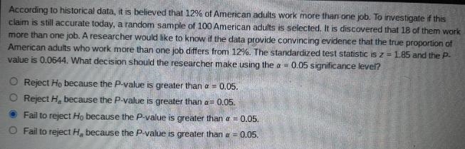 According to historical data, it is believed that 12% of American adults work more-example-1