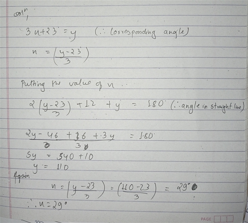 Find the value of x. then find the measure of each labeled angle.-example-1