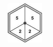 Paul and Kelly are throwing darts at the hexagonal dartboard shown below. Paul told-example-1