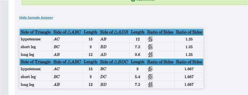 Check the box labeled Show Altitude of Triangle ABC. The altitude divides into and-example-1