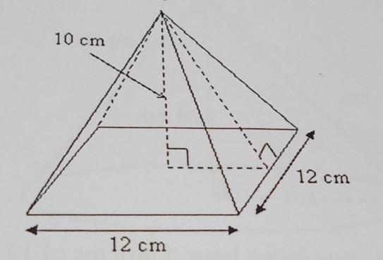 The Surface Area of the square pyramid​-example-1