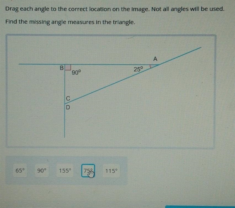 Drag each angle to the correct location on the image. Not all angles will be used-example-1