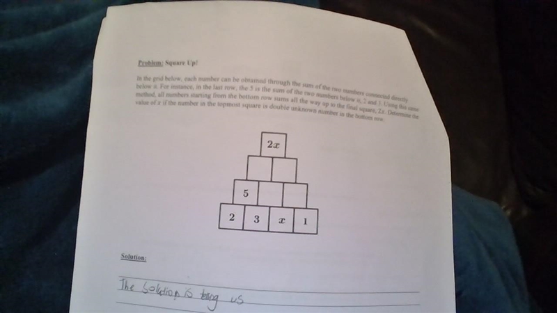 In the grid below, each number can be obtained through the sum of the two numbers-example-1