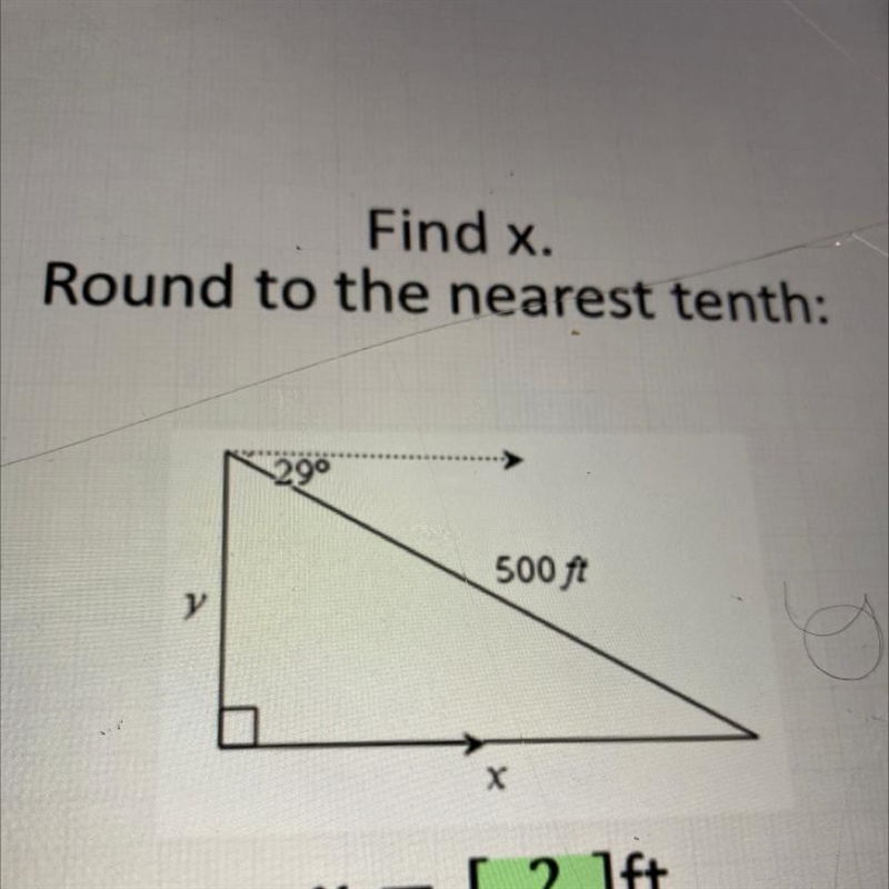 Find X Round to the nearest tenth-example-1